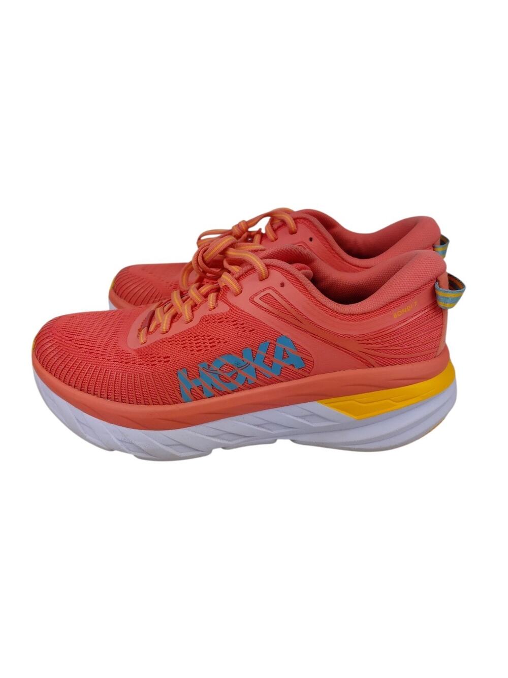 Hoka One One Womens Bondi 7 1110519 CCSD Orange Running Shoes Sneakers Size 8.5